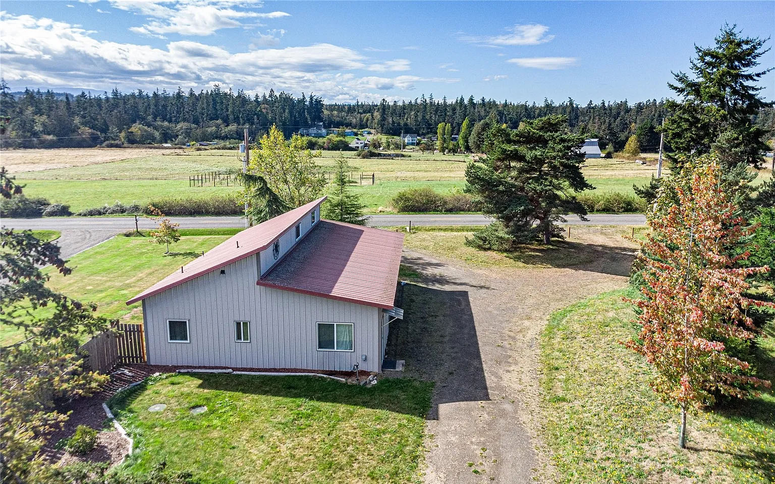 Aerial looking west